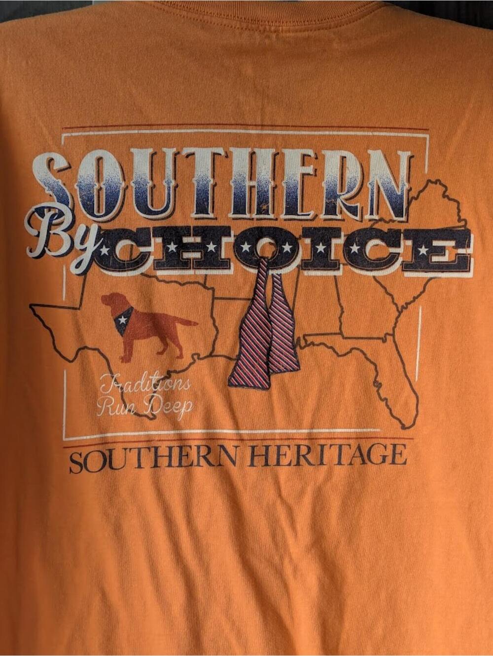 Southern Heritage Shirt Large Orange Southern By Choice Dog Graphic Tee Dog - Picture 5 of 7